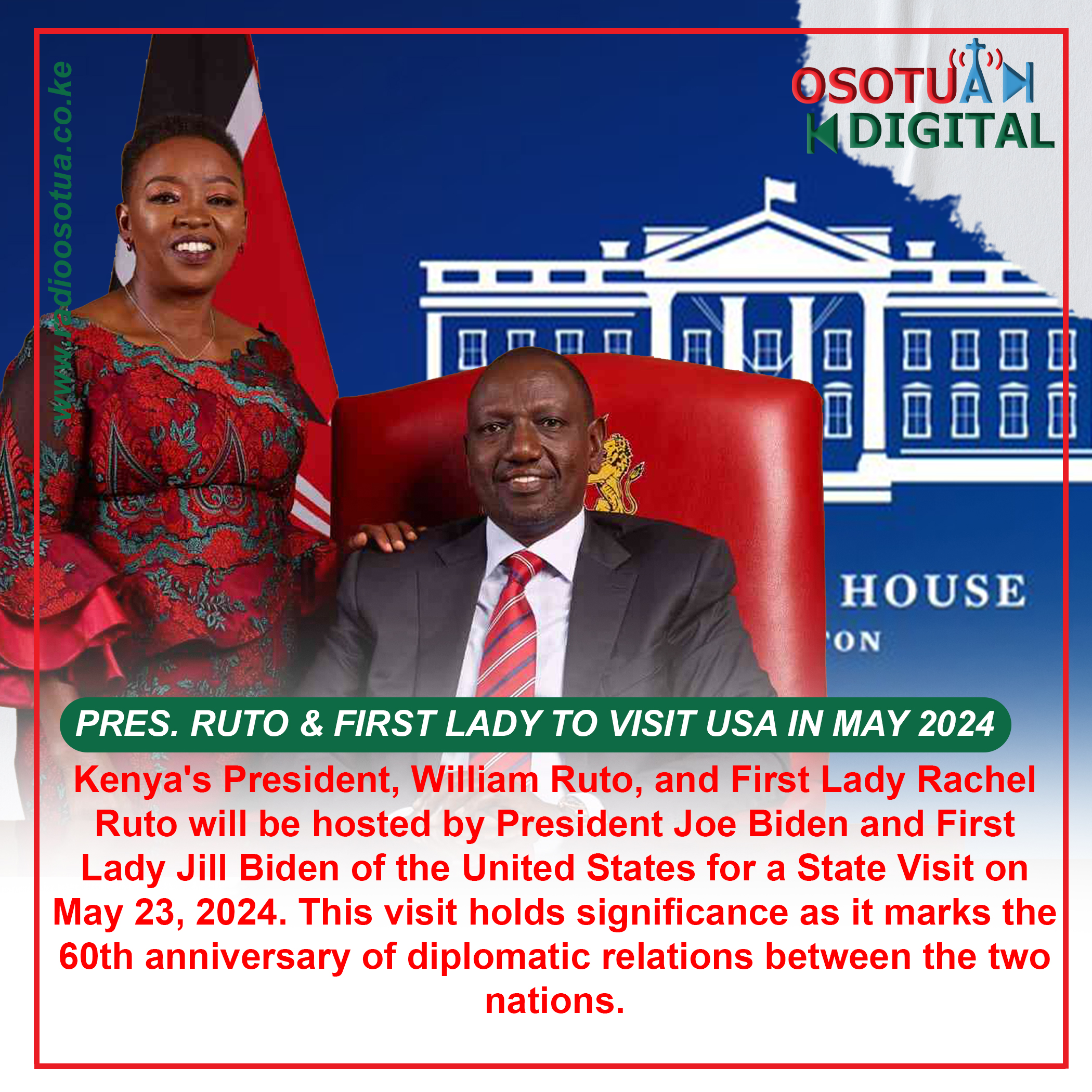 Rais Ruto na Mkewe